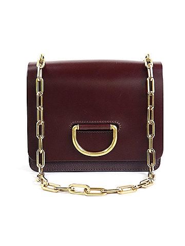 Burberry Bordeaux Leather Shoulder Bag (view 1)