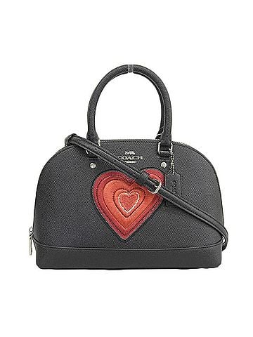 Coach Black Red Color Leather Handbag (view 1)