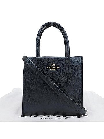 Coach Black Leather Handbag Shoulder Bag (view 1)