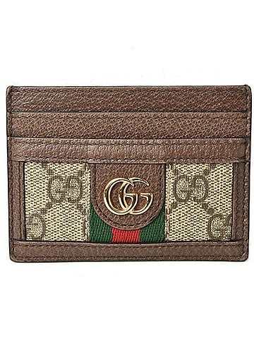 Gucci Beige Brown Gg Beige Gg Supreme Card Case (view 1)