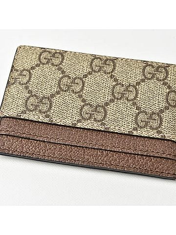 Gucci Beige Brown Gg Beige Gg Supreme Card Case (view 2)