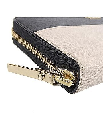 Kate Spade New York Beige Black Leather Long Wallet (Bi-Fold) (view 2)