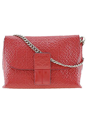 Loewe Avenue Red Color Leather Shoulder Bag (view 1)