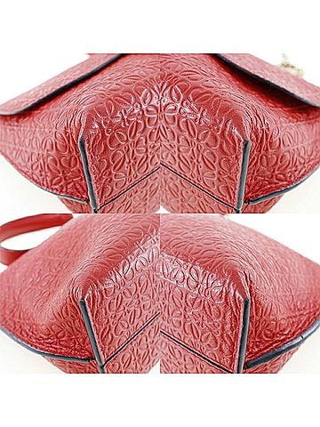 Loewe Avenue Red Color Leather Shoulder Bag (view 2)