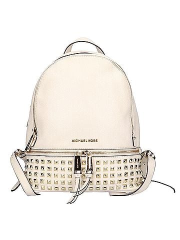 Michael Kors White Leather Backpack (view 1)