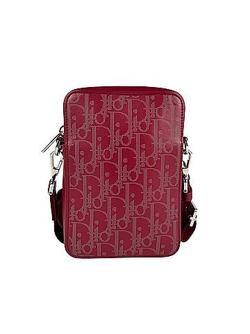 Dior Red Color Leather Shoulder Bag (view 1)