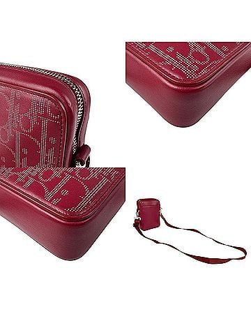 Dior Red Color Leather Shoulder Bag (view 2)