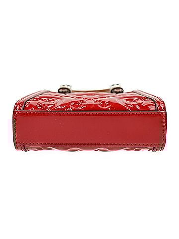 Tory Burch Brown Red Color Patent Leather Handbag Shoulder Bag (view 2)