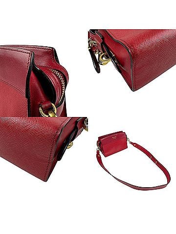 Prada Red Color Leather Shoulder Bag (view 2)