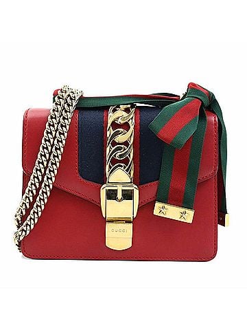 Gucci Red Color Leather Shoulder Bag (view 1)
