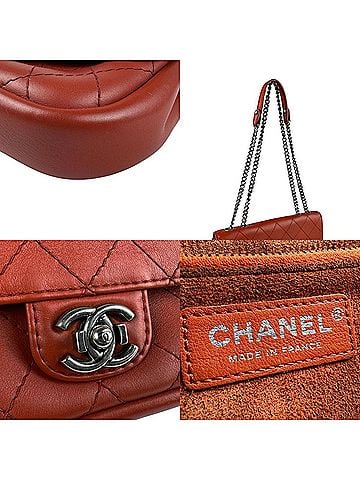 Chanel Red Color Leather Shoulder Bag (view 2)
