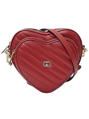 Gucci Red Color Leather Shoulder Bag (view 1)