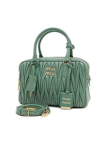 Miu Miu Green Leather Shoulder Bag (view 1)