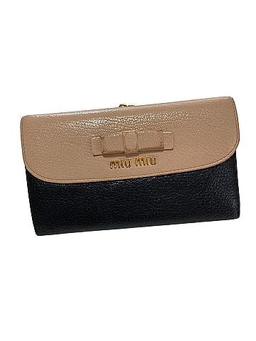 Miu Miu Black Pink Leather Wallet (Bi-Fold) (view 1)
