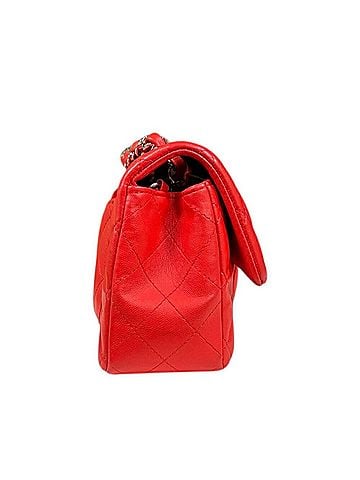Chanel Red Color Leather Shoulder Bag (view 2)