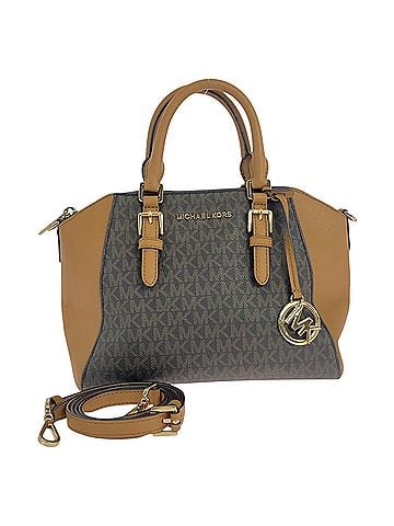 Michael Kors Brown Leather Handbag Shoulder Bag (view 1)