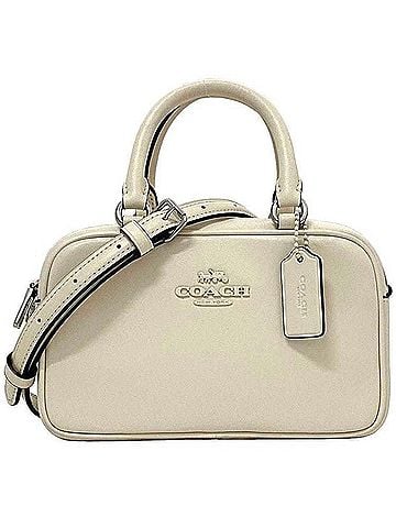 Coach White Leather Handbag Shoulder Bag (view 1)