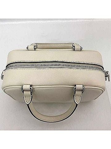 Coach White Leather Handbag Shoulder Bag (view 2)