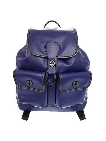 Coach Blue Leather Backpack (view 1)