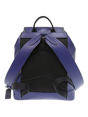 Coach Blue Leather Backpack (view 2)