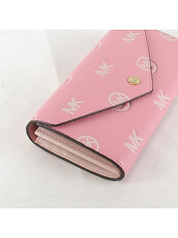 Michael Kors Pink Leather Long Wallet (Bi-Fold) (view 2)