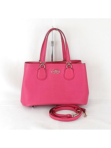 Coach Pink Leather Shoulder Bag (view 1)