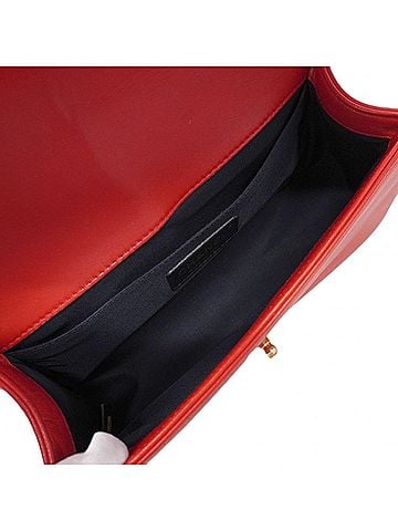 Chanel Red Color Leather Shoulder Bag (view 2)
