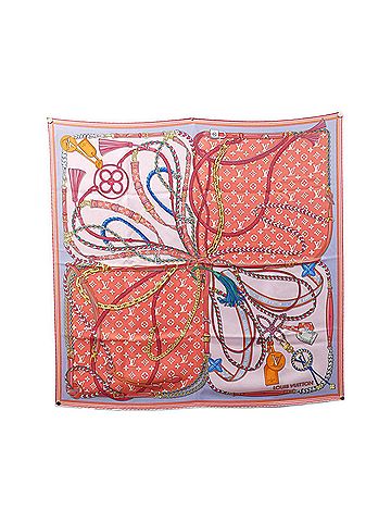 Louis Vuitton Multi-Color Pink Silk Scarf (view 1)