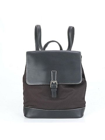 Coach Black Leather Nylon Backpack Shoulder Bag (view 1)