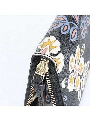 Tory Burch Black Leather Coated Canvas Long Wallet (Bi-Fold) (view 2)
