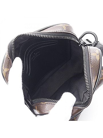 Louis Vuitton Black Brown Coated Canvas Shoulder Bag (view 2)