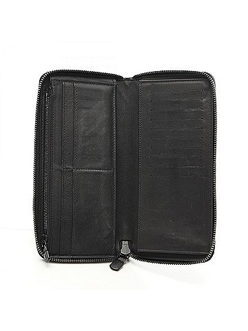 Louis Vuitton Black Leather Long Wallet (Bi-Fold) (view 2)
