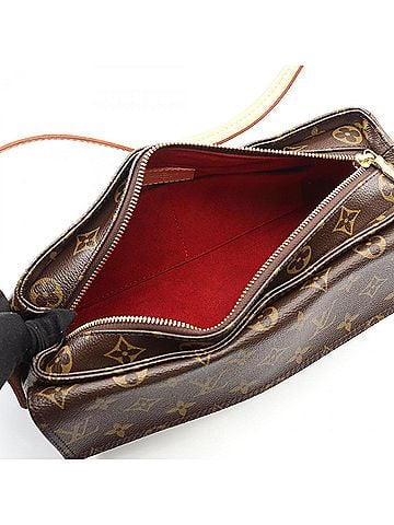 Louis Vuitton Monogram Brown Coated Canvas Leather Shoulder Bag (view 2)