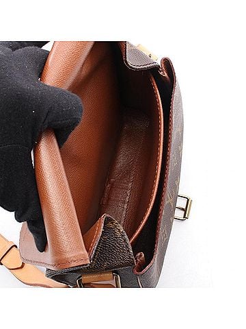 Louis Vuitton Monogram Brown Coated Canvas Leather Shoulder Bag (view 2)