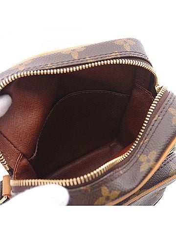 Louis Vuitton Monogram Brown Coated Canvas Leather Shoulder Bag (view 2)