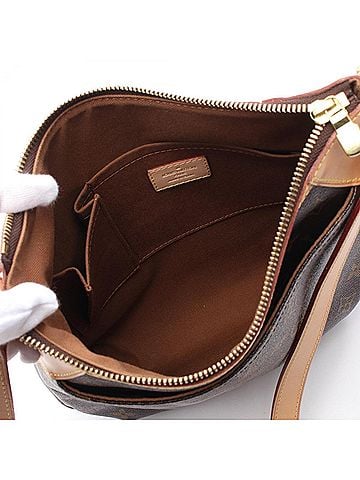 Louis Vuitton Monogram Brown Coated Canvas Leather Shoulder Bag (view 2)