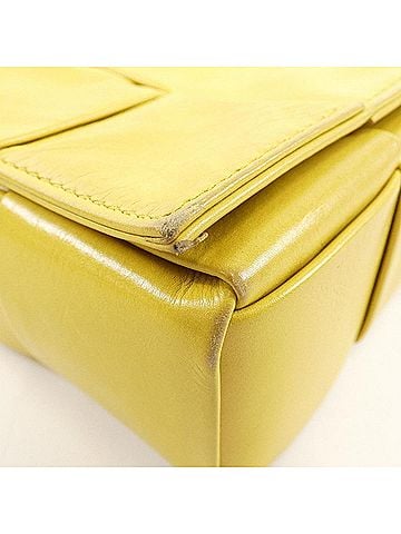 Bottega Veneta Yellow Leather Shoulder Bag (view 2)