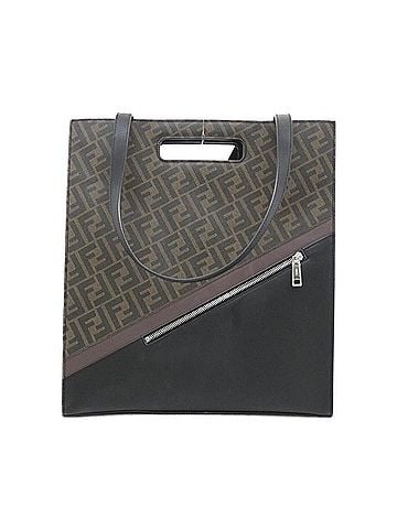 Fendi Brown Coated Canvas Leather Handbag (view 1)