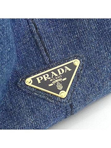Prada Bleu Denim Handbag (view 2)