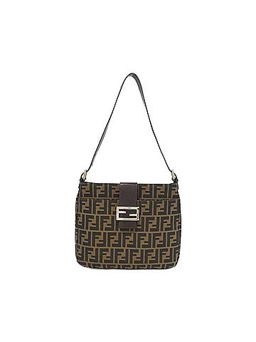 Fendi Brown Canvas Shoulder Bag (view 1)