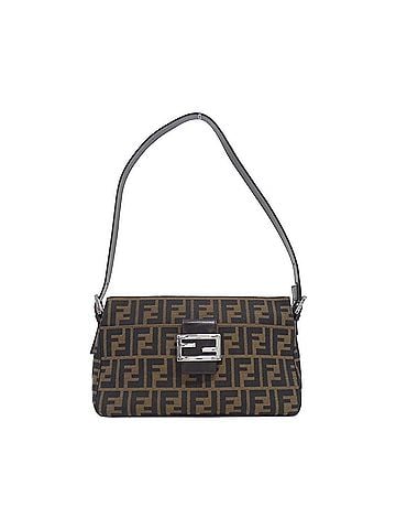 Fendi Brown Canvas Shoulder Bag (view 1)