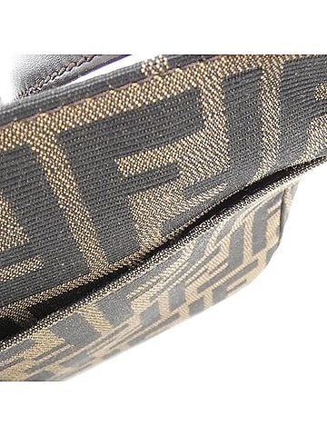 Fendi Brown Canvas Shoulder Bag (view 2)