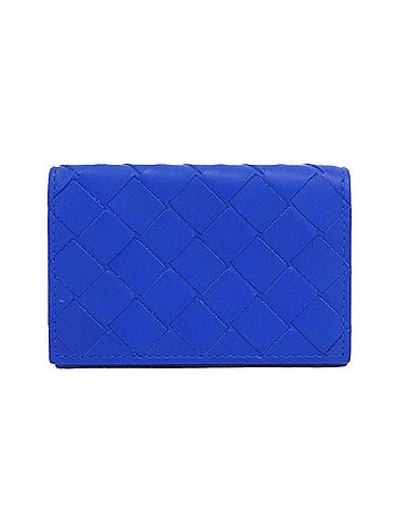 Bottega Veneta Blue Leather Business Card Case (view 1)