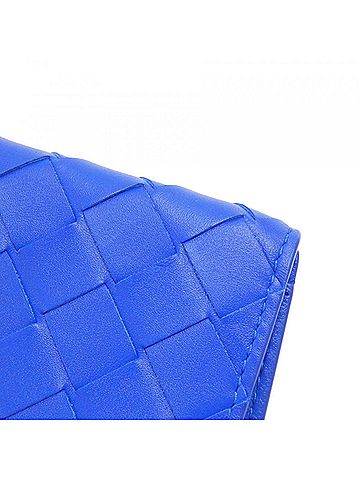 Bottega Veneta Blue Leather Business Card Case (view 2)