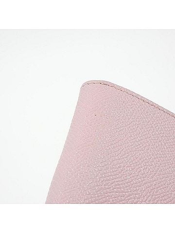 Bvlgari Pink Yellow Leather Business Card Case (view 2)