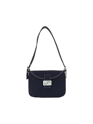 Fendi Navy Canvas Shoulder Bag (view 1)
