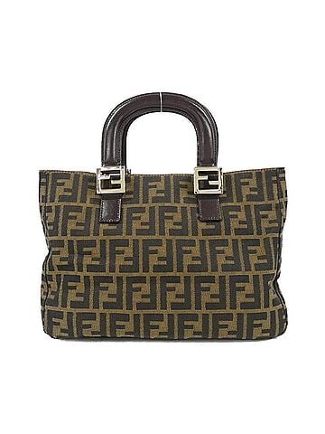 Fendi Silver Canvas Handbag (view 1)
