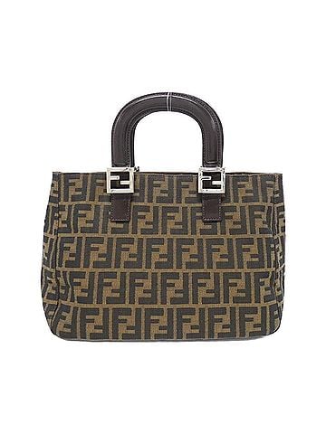 Fendi Silver Canvas Handbag (view 1)