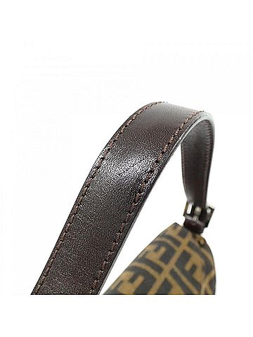 Fendi Silver Canvas Shoulder Bag (view 2)