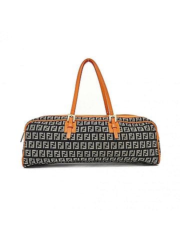 Fendi Black Orange Canvas Handbag (view 1)